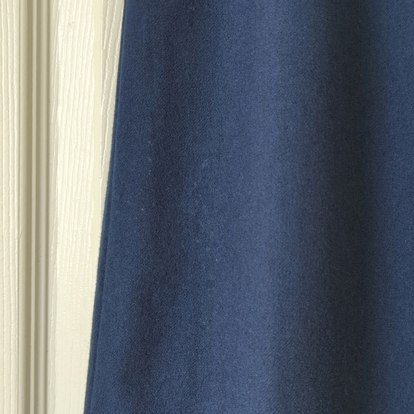 Pendleton 80's Vintage 100% Wool Classic High Waisted A-Line Midi Skirt Navy 14 - Picture 8 of 13